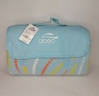 Picnic Blanket Blue Rolled Up With Handle Packable Lightweight