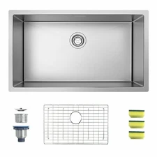 Mensarjor 32 x 19 x 10 Undermount Rectangular Kitchen Sink US3219R10-055R00O
