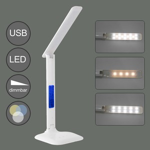 LED Tischlampe Schreibtisch-Leuchte Büro dimmbar Touch USB Lese-Lampe Nachttisch