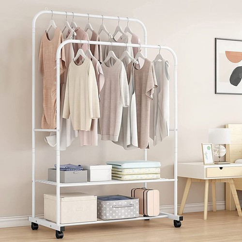 Strong Heavy Wooden/Metal Coat Garment Rack Stand Hall Tree Clothes Rails Hanger - Picture 87 of 235