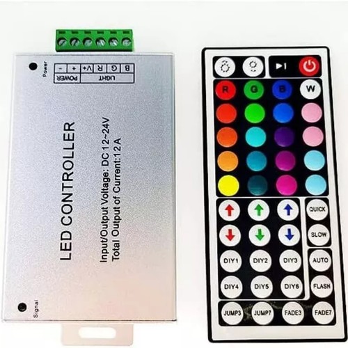 44 Key Infrared Remote RGB Controller DC 12V 24V for SMD 5050 3528 LED Strip - Picture 11 of 19