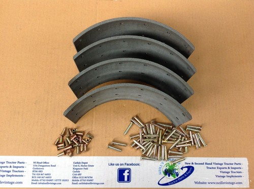David Brown d/b 1390 Brake Shoes Lining Kit 3 1/2" Wide