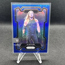 AJ Styles #118 2024 Panini Prizm WWE Blue Prizm /199