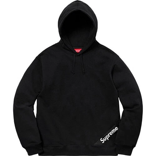 Sweat à capuche Supreme Corner Label noir XL