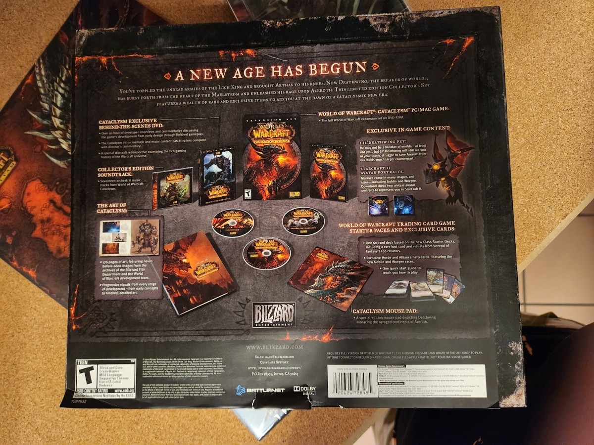 World of Warcraft: Cataclysm Collectors Edition- No Cards