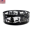 36 Inch Wilderness Fire Ring Steel Outdoor Fire Pit Camping Bonfire Decor New
