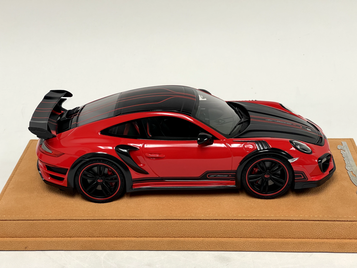 1/18 AB Models Porsche 911 GT Street R Techart in Red on Suede
