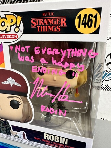 MAYA HAWKE ROBIN STRANGER THINGS 1461 SIGNED AUTOGRAPHED FUNKO POP-SWAU COA - Picture 2 of 8