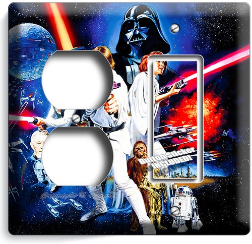 RETRO 1977 FIRST STAR WARS LUKE SKYWALKER LIGHT SWITCH OUTLET WALL PLATES DECOR - Picture 29 of 34