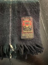 Vintage Plaid Neck Scarf 100 Lambswool,  Fringe