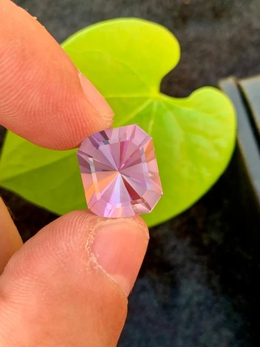 Amatista rosa púrpura 9,80 quilates corte personalizado - piedra preciosa impecable - Imagen 1 de 10