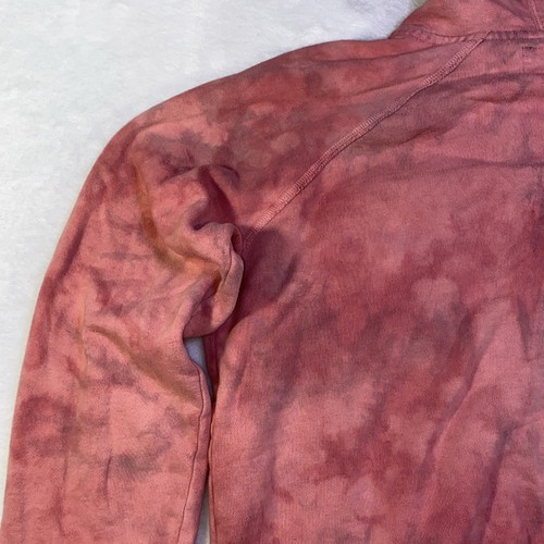 VTG Lucky Brand Blue Jeans Hoodie Juniors XL Peace Sign Pink Tie Dye Full Zip - Picture 19 of 23