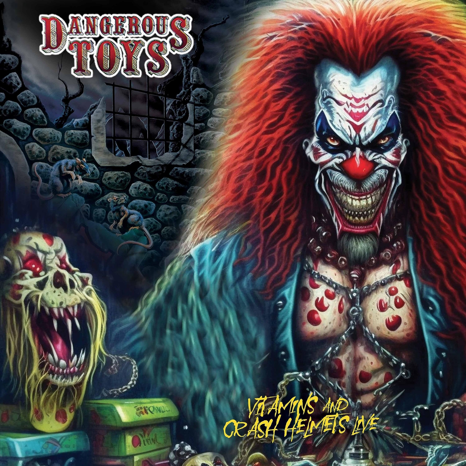 Dangerous Toys Vitamins & Crash Helmets Live - Orange (Vinyl LP)