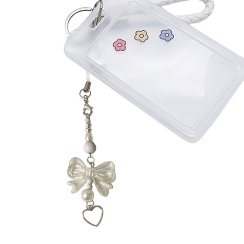 Cellphone Strap Bowknot Heart Pendant Phone Chain Bows Ornament for Wallet Bags - 第 5/9 張圖片