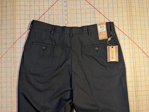 Haggar Black Pinstripe Pants Mens Size 36x30 NWT $100 Closet161 - Picture 4 of 4