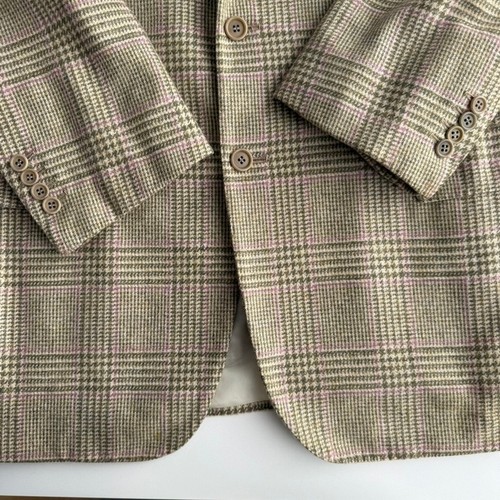 Chaqueta Blazer Kiton Napoli De Colección 100% Cachemira Glen Verde a Cuadros IT 57 US 46-48 - Imagen 5 de 17