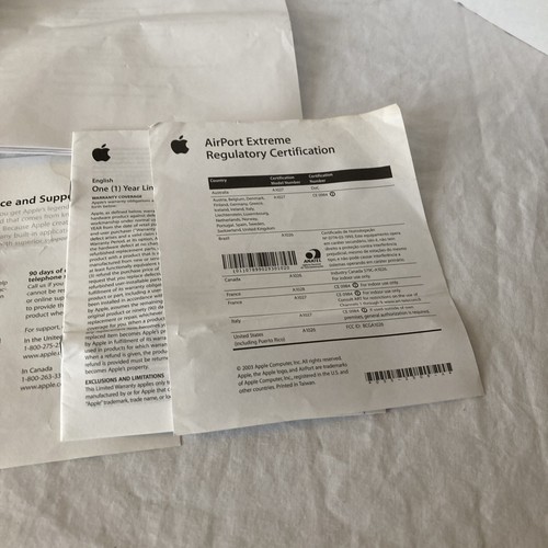 Apple AirPort Extreme Base Station A1075 54Mbps Wireless Router - Picture 4 of 10