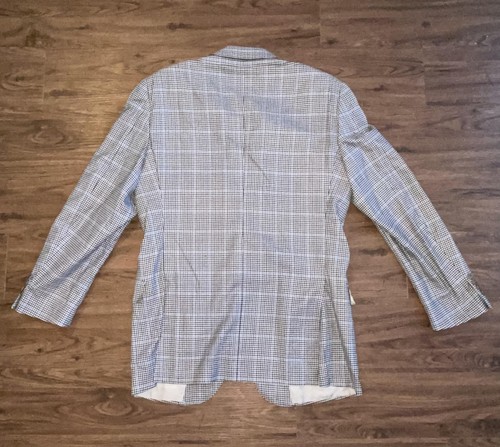 Ermenegildo Zegna Blazer Mens 50R EU Made in Italy Wool Check Two Button - Picture 7 of 7