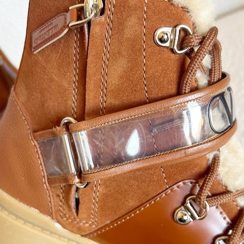 Valentino Garavani Trekkgirl Vlogo Brown Suede Shearling Boots Size EU 38 - Bild 12 von 16