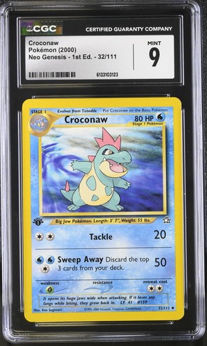 2000 Neo Genesis #32 Croconaw CGC 9 Mint 1st Edition Pokemon