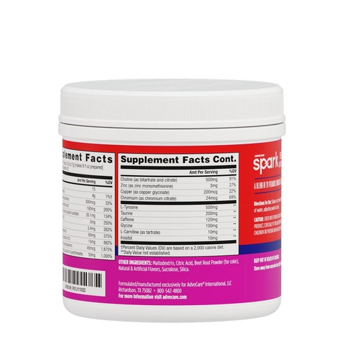 Spark Vitamin & Amino Acid Supplement - Focus & Energy Drink Powder Mix with ... - Picture 3 of 7