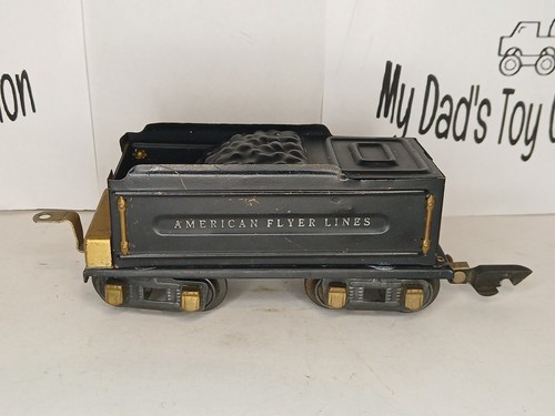 American Flyer #421 Prewar O Gauge tender includes coal cart - Imagen 5 de 10
