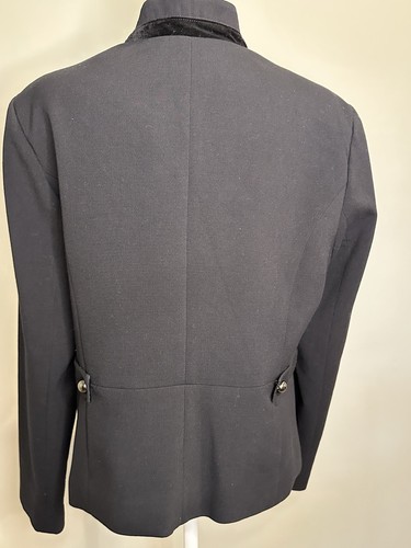 Rafaella Black Military Style Jacket Size 14 Metallic Buttons Fully Lined - Picture 7 of 17