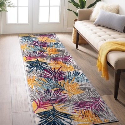 Rugshop Runner Rugs 2x7 Edinburgh Floral Leaves Carpet Runners for Hallways