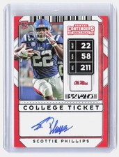 2020 Panini Contenders Draft Picks Scottie Phillips #203 RC Auto Rebels
