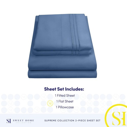 Twin XL Sheets - Breathable Luxury Sheets with Full Elastic & Secure Corner S... - Picture 4 of 6