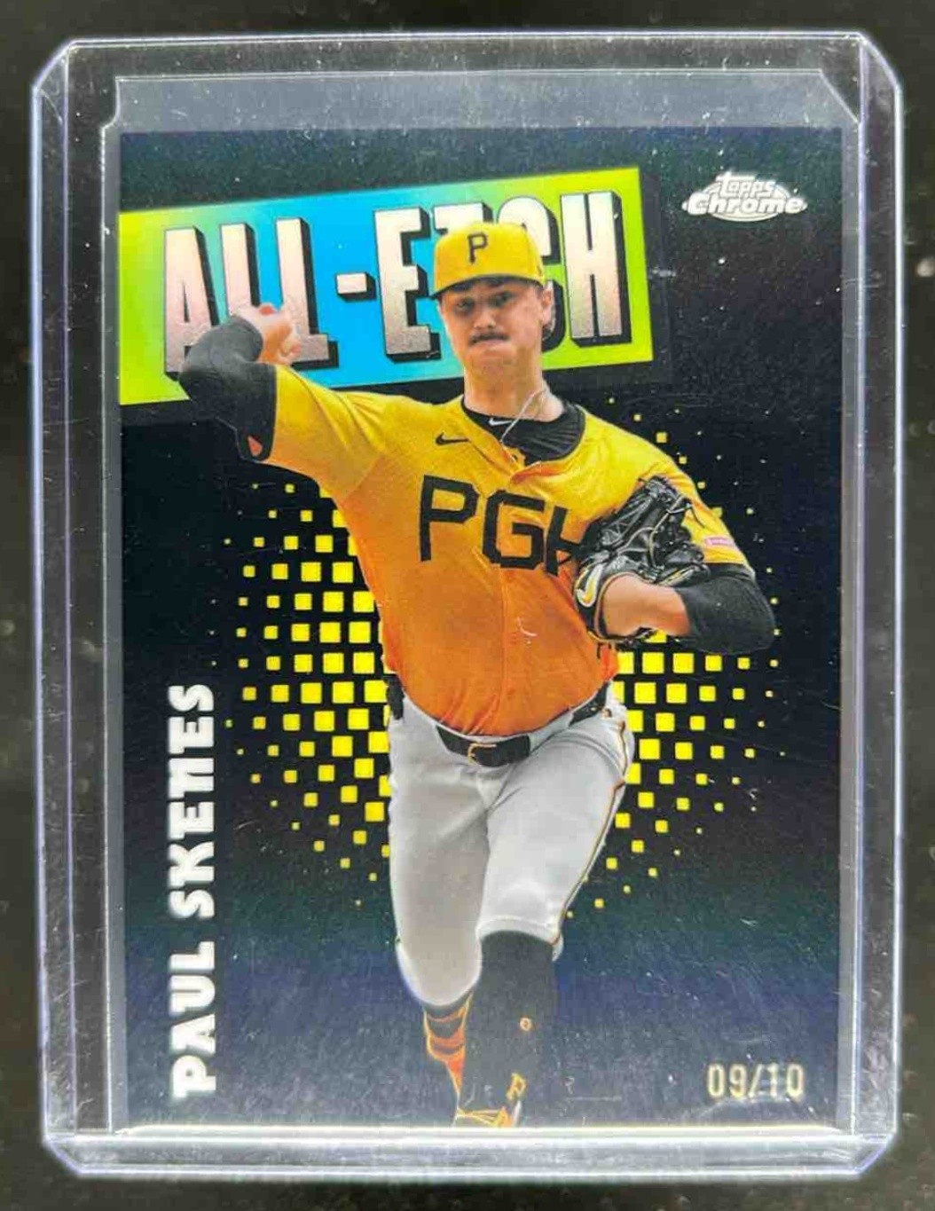 2025 Topps Chrome Paul Skenes All-Etch Black Refractor #9/10 Pirates