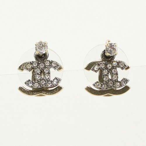Chanel Earrings Coco Rhinestone Piercing r19_0129-896 - Bild 2 von 9