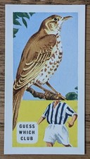 1959 Sweetule Confectionery Card Club Colours & Nickname West Bromwich Albion 