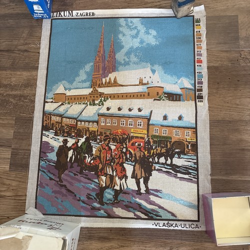 needlepoint canvas Streets Scene In Europe from Europe 16x21.5 see pictures - Picture 2 of 9