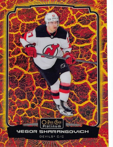 2022-23 O-Pee-Chee Platinum Hot Magma #157 Yegor Sharangovich /499 - Picture 1 of 2