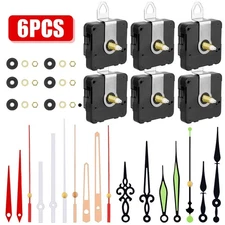 6PCS DIY Wall Quartz Clock Movement Mechanism Hand Replacement Part Set Tool Kit