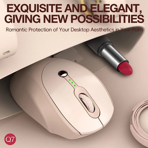 T-WOLF Q7 Rechargeable Dual-mode Bluetooth Wireless Mouse With Charge Display - Afbeelding 3 van 8