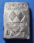 A Double Diamond 1 Troy Ounce Silver Bar. Cool Piece!