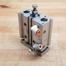 SMC MGPM25N-50A-XC9 Guided Slide Pneumatic Cylinder, 2" Stroke, 5/8" Bore - USED