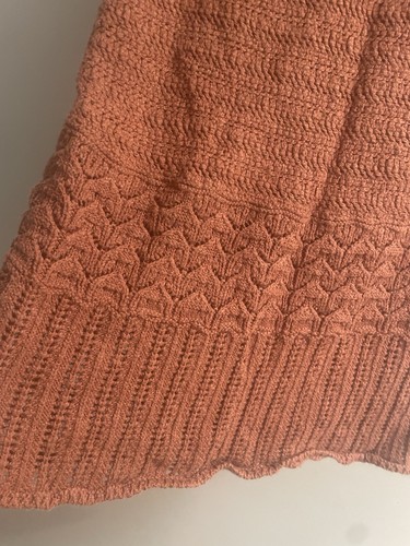 Ghanda Knit Crochet Mid Length Skirt Spice Orange Brown Size Medium - Picture 3 of 9