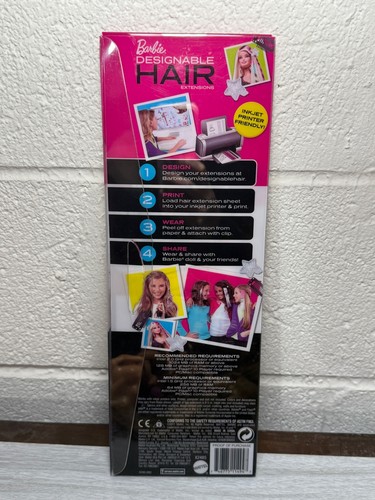 2011 Barbie Printable Designable Hair Extensions Rare - Picture 2 of 3