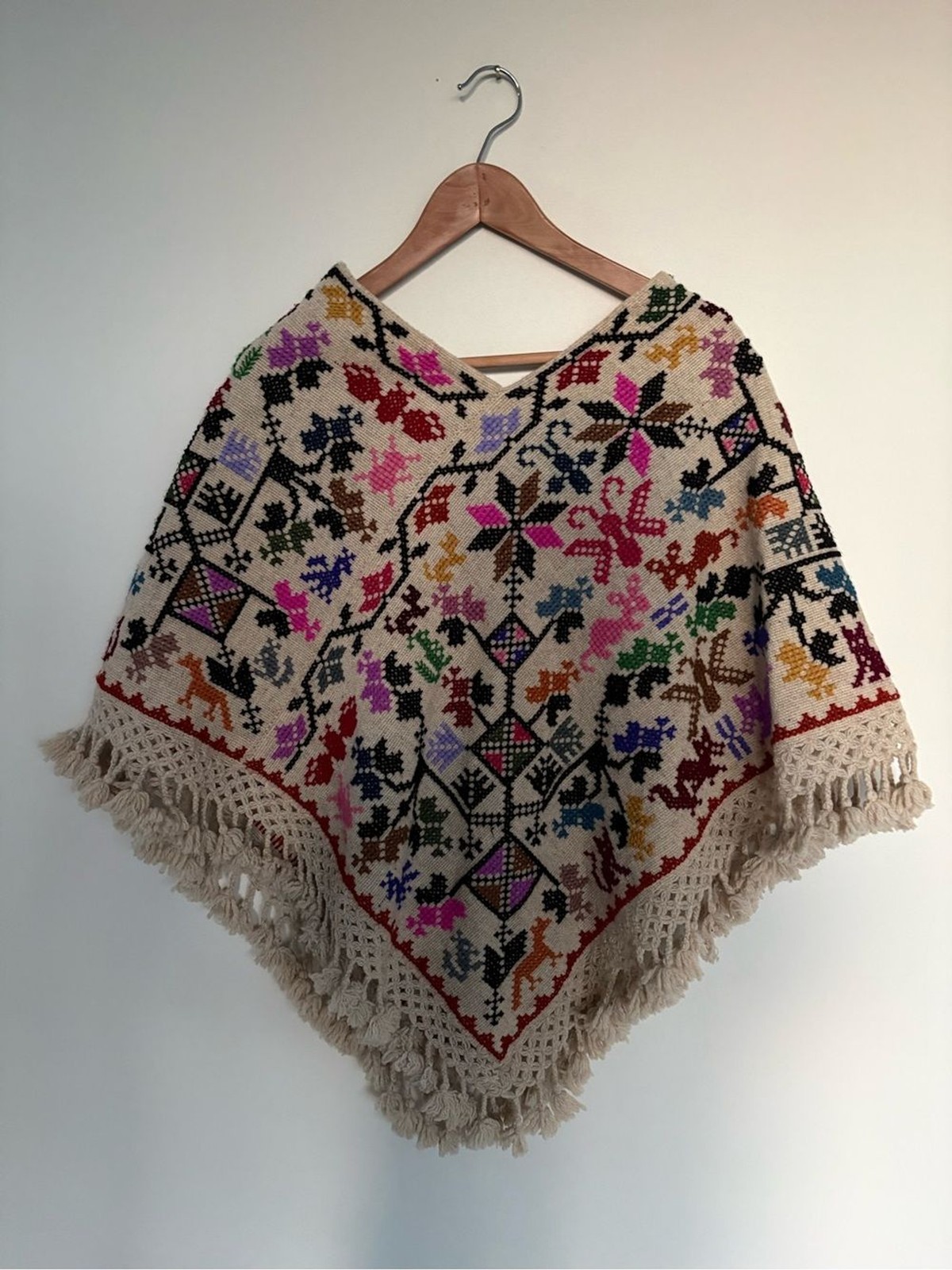 Mexican Embroidered Mañanita Poncho Women