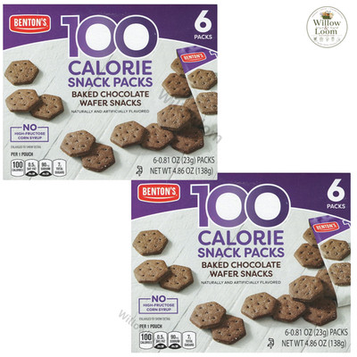 2-Pack Benton's 100 Calorie Snack Packs Baked Chocolate Chip Snacks 6pk 4.86oz