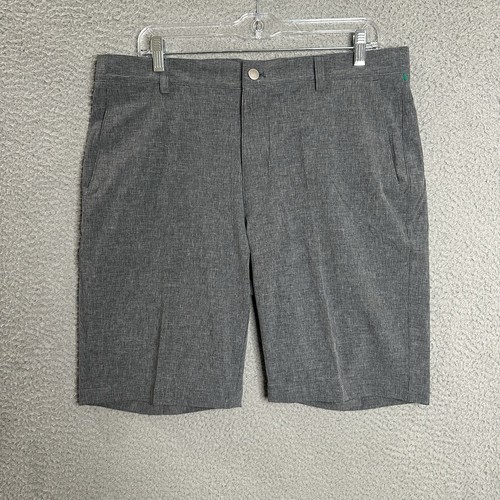 Peter Millar Crown Sport Shackleford Hybrid Shorts Mens Size 35 Gray Golf Casual