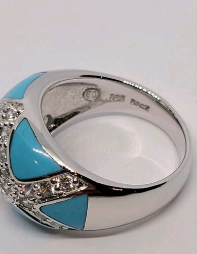 925 Sterling Silber Ring Türkis Größe 8 - Bild 4 von 7
