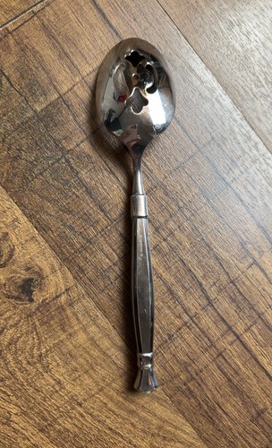 Oneida Akt I durchbohrter Servierlöffel Würfelmarke glänzend 8 1/2" - Bild 2 von 3