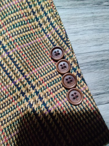 Brooks Brothers Glen Plaid Wool Cashmere Sport Coat Made in USA Men's Size 46 - Picture 14 of 15