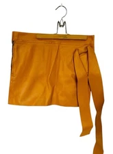J.W. ANDERSON Women’s Pumpkin Lambskin Mini Draped Leather Skirt US6 Medium Read