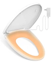 iliD Heated Toilet Seat, Elongated Seat, Three Levels of 90°F, 95°F,100°F, 3D...