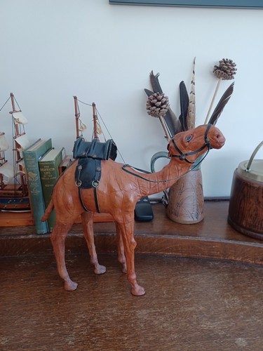 Decorative Leather Camel Statue Figure - Picture 6 of 6